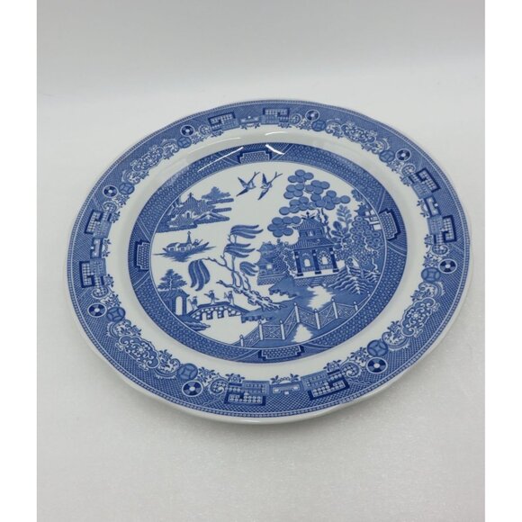 SPODE Blue Room Collection Plate WILLOW Underglaze Print 10.5 Inches Porcelain - Picture 8 of 10